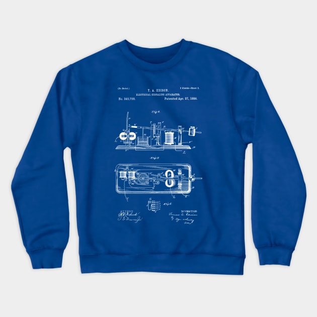 EDISON PATENT / Edison Patent 340708 Blueprint Crewneck Sweatshirt by Daniel Coulmann